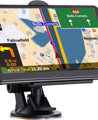 GPS Navigation for Car, Latest 2025 Map,7 inch Touch Screen Real Voice Spoken Turn-by-Turn Direction Reminding Navigation System for Cars, Vehicle GPS Satellite Navigator with(Free Lifetime Updates)