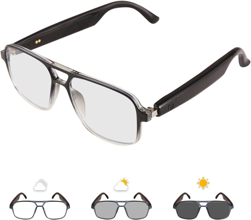Smart Glasses Bluetooth Audio Sunglasses for Men Women with Dual Stereo Speakers, Open Ear Music &HD Calling, Touch &Voice Assistant, UV Protection——GS10 Black - Image 8